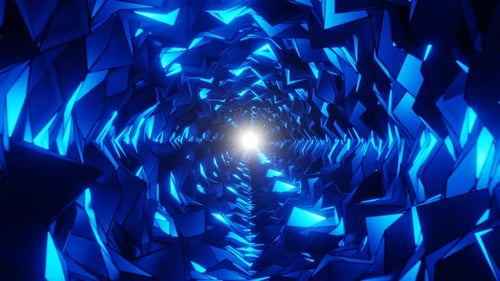 Blue сomic Style Color Rocky Tunnel Background Loop Animation In 1080Hd