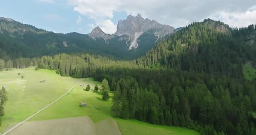 Aerial of the Italian Dolomites