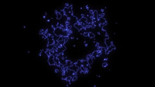 Blue Electric Energy Abstract Plasma Transition