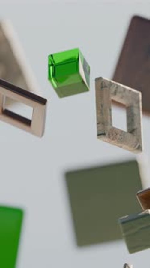 Animação 3D de quadrados satisfatórios em loop