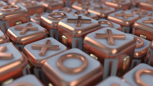 Tic Tac Toe Cubes Background Loop