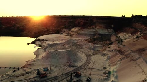 Panoramic View of Sand Quarry