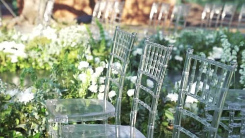 Elegant Wedding Seating Amidst Floral Greenery