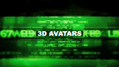 Digital Glitch Text Reveal with Retro Screen Effect