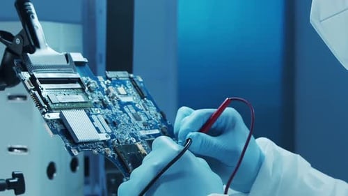 Scientific Laboratory Filled with Various Research Equipment Scientists are Conducting Experiments