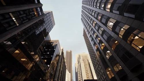 Arquitectura urbana moderna de Skyscrapper Against Sky