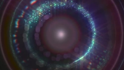 Circular Ring Reflections Motion Background