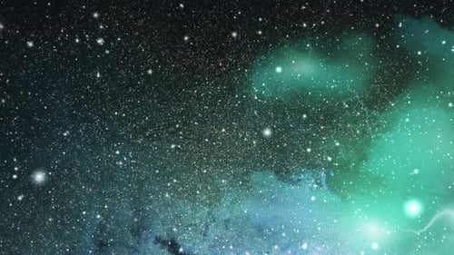 Abstract Space Nebula Background with Shimmering Stars