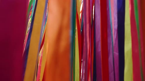 Colorful Ribbons Create an Abstract Background Texture