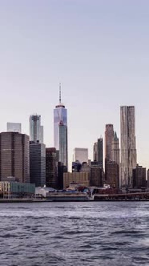 Vertical View Of New York Cityscape, USA