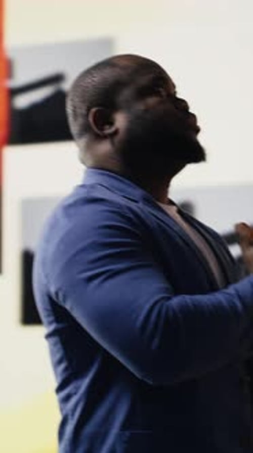 Vertical Video Devoted Male Worshipper Praying in Silence Embodying Serenity and Inner Peace