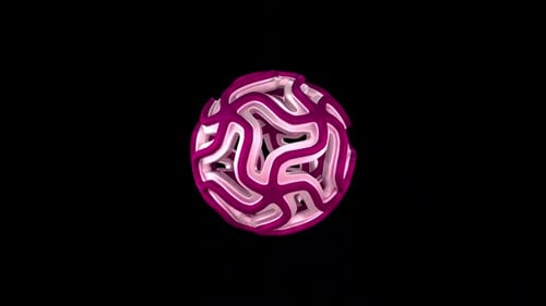 Abstract Pink Star Ball Alpha Loop