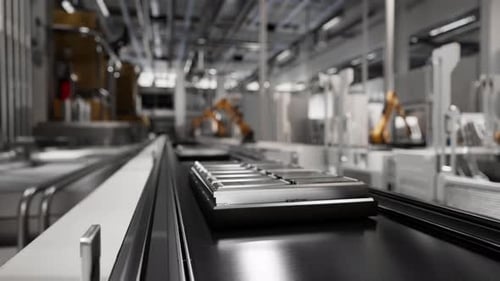 Batteriepack für Elektrofahrzeuge auf automatisierter Montagelinie