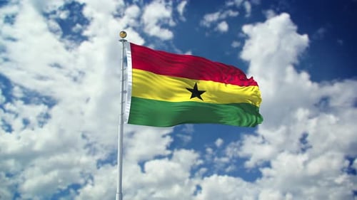 Ghana Realistic Waving 4k