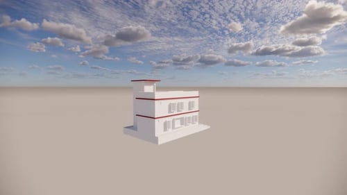 La Maison Blanche flotte sur le sable du désert