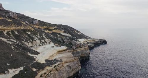 Aerial Perspective of the Gorgeous Coastal Landscape of Malta