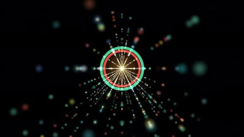 Abstract Retro Circle Particle Tunnel Loop