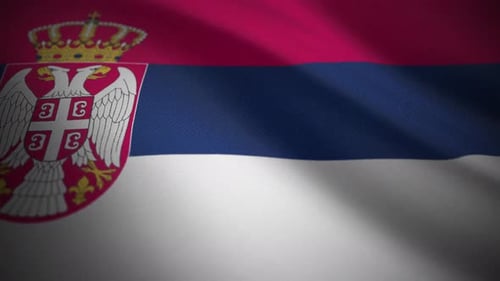 Serbia Flag Cloth Simulation – Motion Graphics