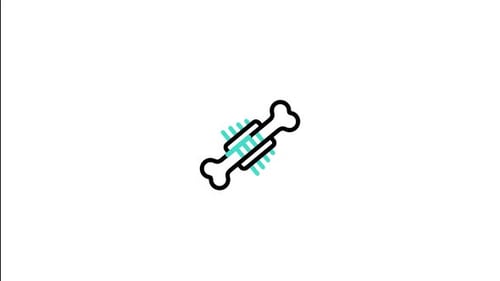 Animiertes Knochensymbol