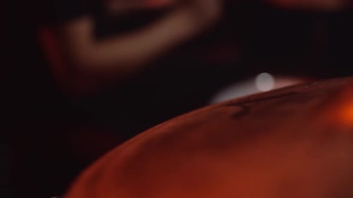 Live Drummer In Slow Motion