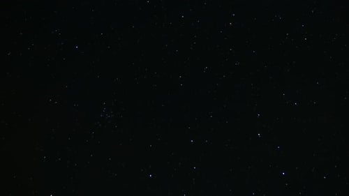 The Movement of Star Constellations and Rotating Stars in the Spring Night Sky