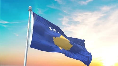 Flagge des Kosovo