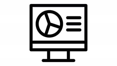 online analysis line icon animation