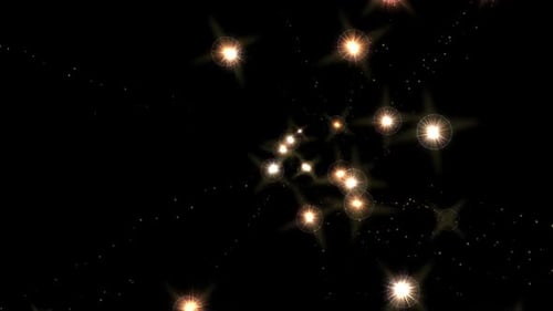 Golden Sparkling Lights Particle Celebration Overlay