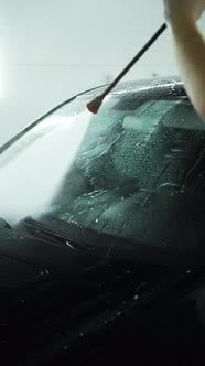 Car Rinsed with Highpressure Water, Vehicles Stock Footage ft. car wash ...