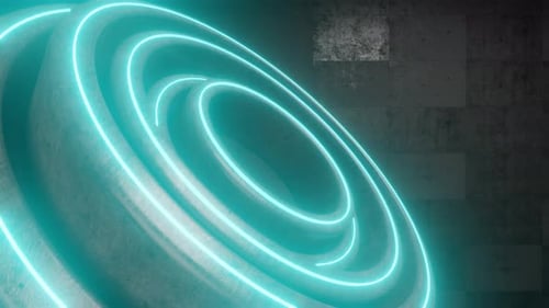 Animation for presentation, glowing background for a party.. Animation of pumping rings. Luminous ri