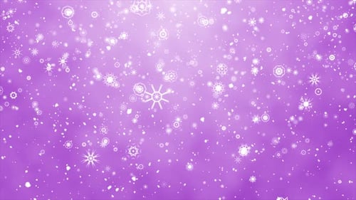 Pink Christmas Snowflakes Background Loop V5