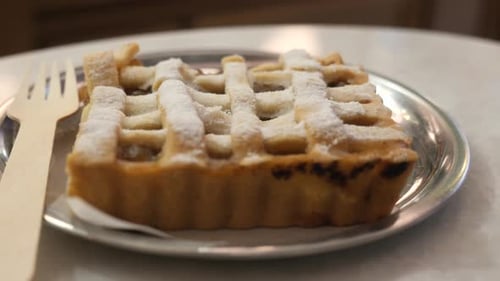 Delicious Apple Pie at a Cozy Cafe