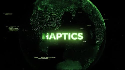 Futuristic Digital Text Reveal on Rotating Global Network