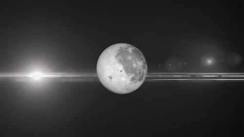 Spinning Haumea planet rotation with zooming, technology video concept. vd 817
