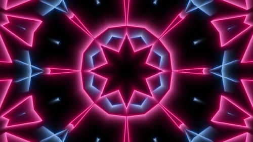 Neon Fractal Motion Background