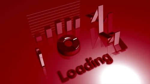 Abstract Technological Background with a Word Loading