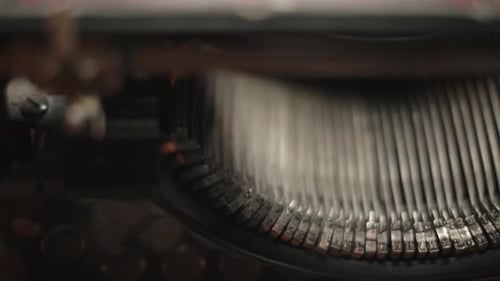 Close Up of Vintage Typewriter
