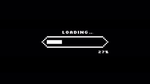 Pixel Art Capsule Loading Bar - Retro 8-Bit Progress Animation