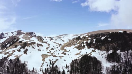 Flying to the Snow-capped Mountains in the Spring Republic of Adygea
