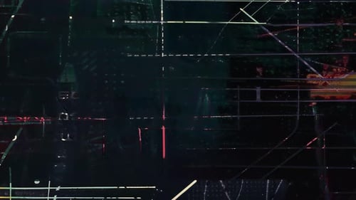 Abstract Glitch Digital Data Overlays Background