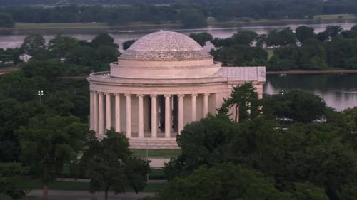 Washington Dc Aerial View Jefferson Memorial