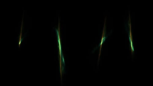 Renderização digital de linhas brilhantes de néon em loop