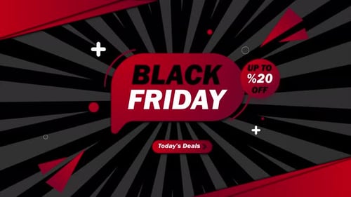 Modern Black Friday Sales Event Title Animation