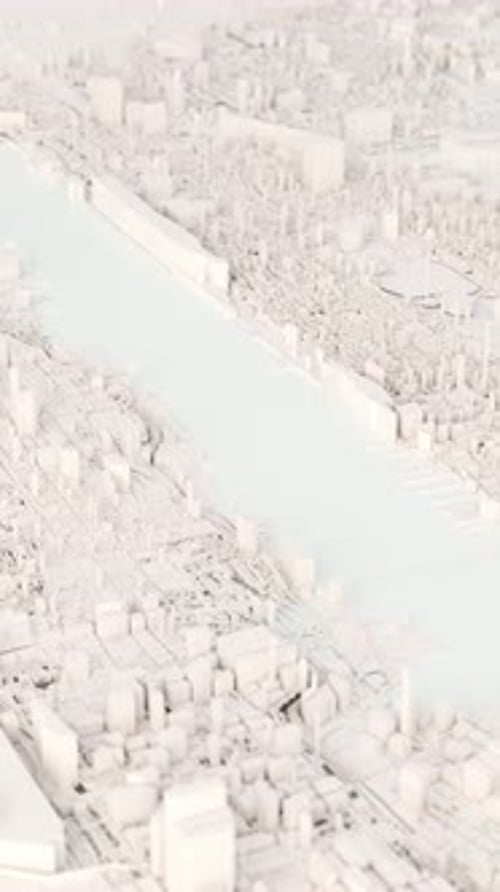 3D Rendering of White City Animation