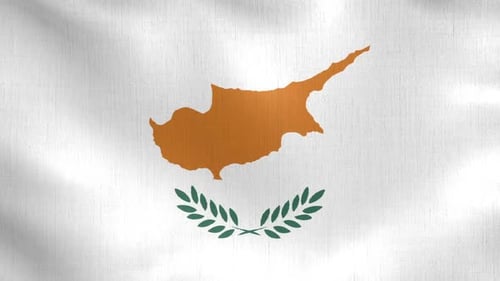 Realistic Waving Flag of Cyprus Animation