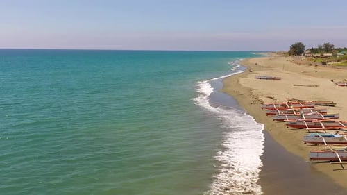 Aerial Drone of Sandy Beach