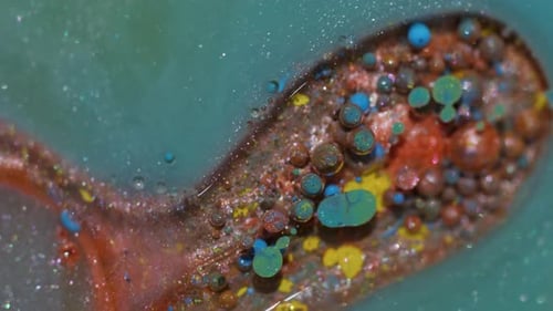 Stream Dye Oil Background Round Water Mix Bubbles