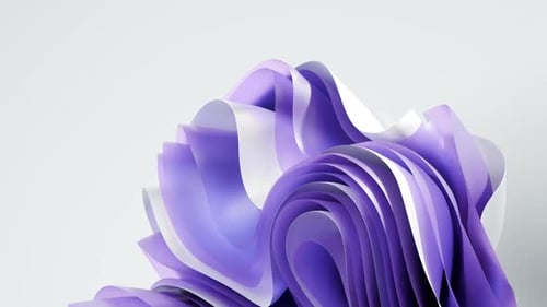 Fluid Abstract Purple Ribbons Animated Background