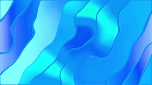 Abstract Blue and Green Fluid Waves Background Animation