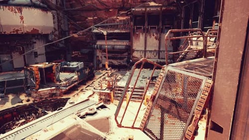 A Dilapidated Building with Rust and Decay